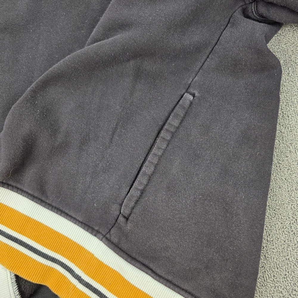 Timberland Mens XL Full Zip Track Jacket Black Yellow Graphic Stripe - Picture 6 of 7